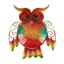 Load image into Gallery viewer, Christmas Metal Owl Wall Artwork